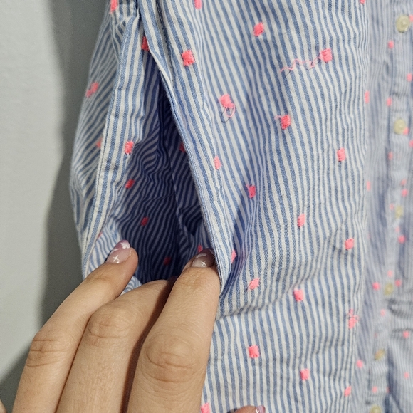 Loft Striped Blue and White Casual T-shirt Dress, Size Small - Picture 4 of 5